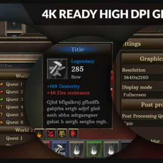 4k Full Fantasy GUI UI + 400 png