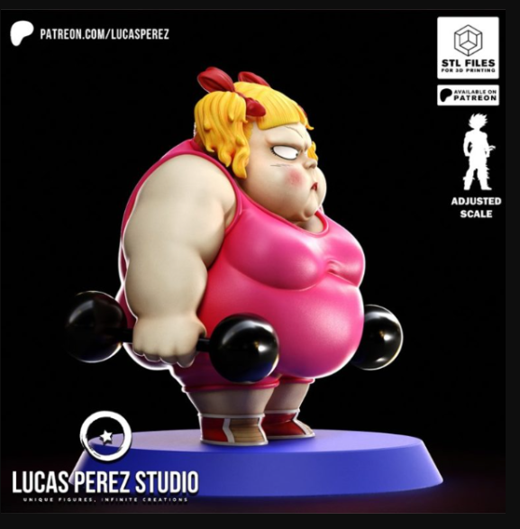 Lucas Perez – Strong Girl Chibi – 3D Print Model STL