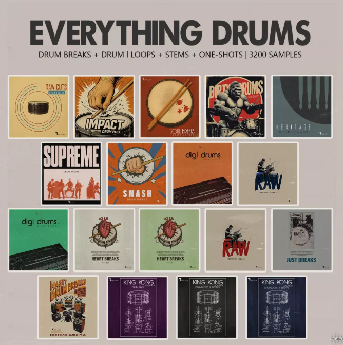 Retro Loops Everything Drums (One-Shots and Drum Breaks)