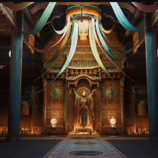 The Sacred Threshold – Asian Temple Interior Environment Kit (5.1)