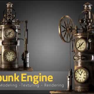 Artstation – Steampunk Engine – Tutorial Full Process-Asset